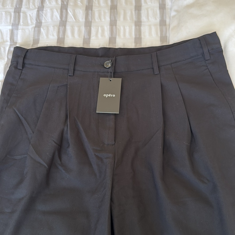 Apero Black Wide Leg Maternity Pants - Picture 6 of 10